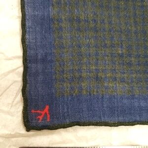 Isaia Blue and Black Pocket Suare
